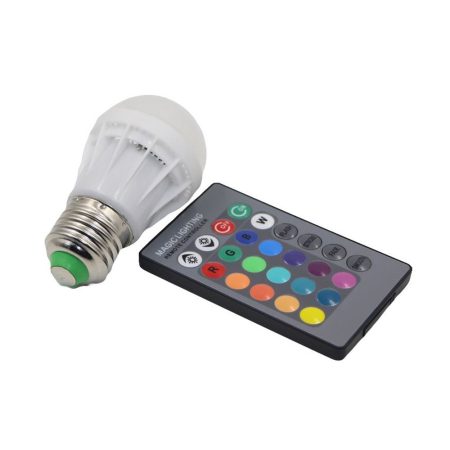 Bec LED RGB cu telecomandă