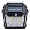 Iluminare exterioară solară cu senzor de mișcare și dublu LED