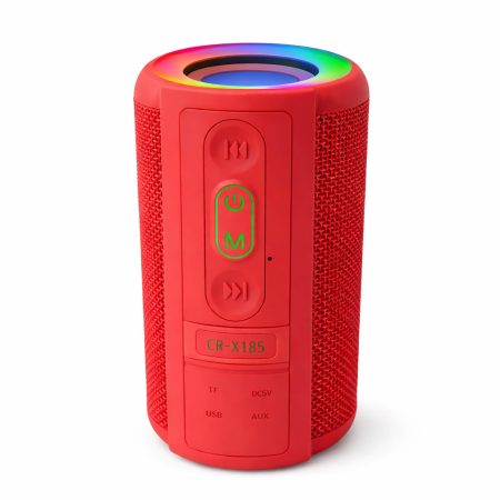 CR‑X185 Boxă Bluetooth RGB, roșie