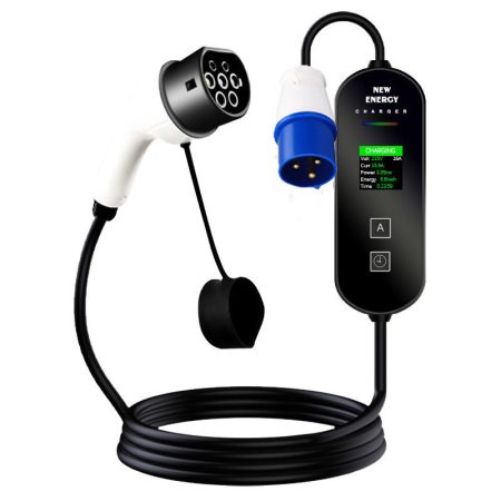 Stație mobilă de încărcare- mașini electrice, 32A, 5 m, EV 7 kw, conector tip 2