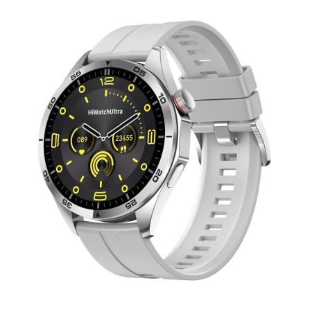 Ceas inteligent Laxasfit GT4 Pro gri, cu curea din silicon gri