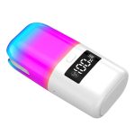   Căști Bluetooth Wireless Blasterra cu Difuzor și Microfon Integrat, Carcasă de Încărcare RGB și Ecran LED