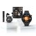 Set ceas inteligent D21 negru – Ceas inteligent, căști wireless, curea din silicon și curea din piele