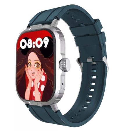 Ceas Inteligent NovaTime Albastru-Gri – Monitorizare Sănătate, Bluetooth, Sport, Ritm Cardiac, Oxigen din Sânge, Funcții Multiple