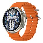   ChronoFlex Smartwatch portocaliu – cu Ecran HD Rotund și Funcții Avansate de Monitorizare a Sănătății