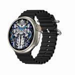   ChronoFlex Smartwatch negru – cu Ecran HD Rotund și Funcții Avansate de Monitorizare a Sănătății