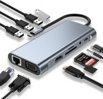 Adaptor USB Type-C HUB cu 11 porturi