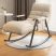Scaun balansoar RelaxRocker – alb deschis