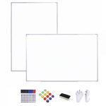  Tablă albă magnetică – tablă de scris care se poate agăța pe perete și se poate șterge, pentru acasă, birou și învățământ, 60x90 cm