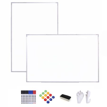 Tablă albă magnetică – tablă de scris care se poate agăța pe perete și se poate șterge, pentru acasă, birou și învățământ, 60x90 cm Tablă albă magnetică – tablă de scris care se poate agăța pe perete și se poate șterge, pentru acasă, birou și învățământ, 60x90 cm