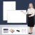 Tablă albă magnetică pe două fețe – montabilă pe perete, lavabilă, ideală pentru acasă, birou și educație, 90x120cm