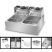Friteuză electrică de 12 litri – 2 x 2500 W Friteuză electrică de 12 litri – 2 x 2500 W