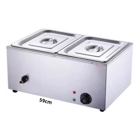 Încălzitor electric de alimente – 2 compartimente, oțel inoxidabil