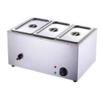   Încălzitor electric de alimente – 3 compartimente, oțel inoxidabil