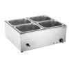 Încălzitor electric de alimente – 4 compartimente, oțel inoxidabil