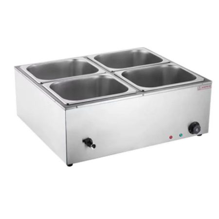 Încălzitor electric de alimente – 4 compartimente, oțel inoxidabil
