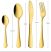 Set de tacâmuri auriu, 24 piese