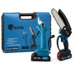   Set Rextool din 2 piese: foarfece de tăiat cu două baterii și ferăstrău