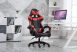 Scaun RACING PRO X cu suport pentru picioare-roșu-negru