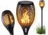 Lampă solară tip torță, lampă LED, 78 cm, cu stativ de grădină în care se înfige