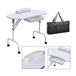 Masă de manichiură portabilă - culoare albă