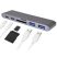 Mufă USB pentru HUB MacBook culoare gri , Type-C, USB 3.0, SD, Micro SD, TF