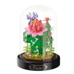   Balody Mini Blocks – Cactus Înflorit Sub Clopot de Sticlă (Set de 615 piese)