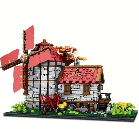 Set de construcție Moară de Vânt Medievală – Model Mare de Clădire, 2296 piese