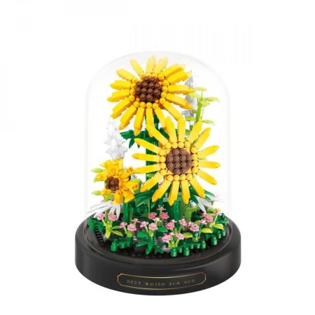Balody Mini Blocks – Floarea-soarelui înflorită sub cupolă de sticlă (set de 545 piese)
