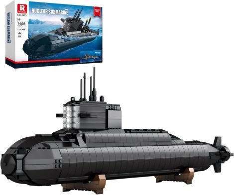 Reobrix Submarin Nuclear Militar – Set de construcție (1498 piese, cu iluminare LED)