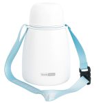   Bean Bean AnLove 950 ml canistră din oțel inoxidabil cu pai și capac - alb