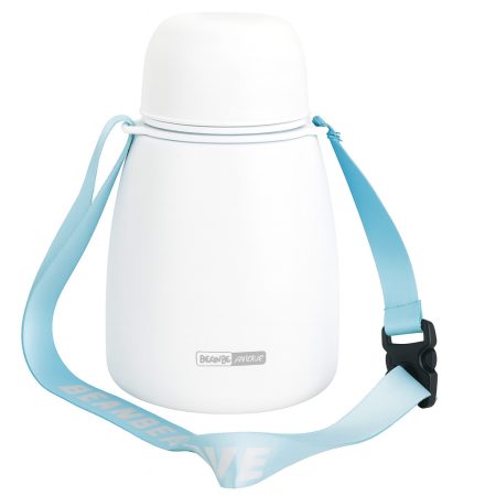 Bean Bean AnLove 950 ml canistră din oțel inoxidabil cu pai și capac - alb Bean Bean AnLove 950 ml canistră din oțel inoxidabil cu pai și capac - alb