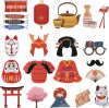 Set de recuzită pentru cabina foto 20 de piese pentru petrecerea japoneză de ceai Set de recuzită pentru cabina foto 20 de piese pentru petrecerea japoneză de ceai
