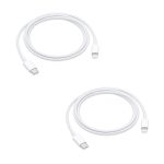   Cablu USB-C - Lightning (1 m) - pachet de 2 - iPhone / iPad / iPod / AirPods