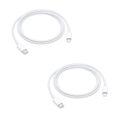 Cablu USB-C - Lightning (1 m) - pachet de 2 - iPhone / iPad / iPod / AirPods