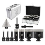   FOCSTOL Diamond Core – Set de 10 burghie cu vârf de diamant pentru porțelan și gresie