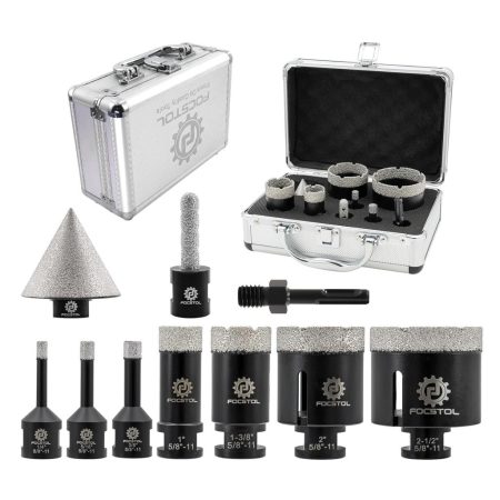 FOCSTOL Diamond Core – Set de 10 burghie cu vârf de diamant pentru porțelan și gresie
