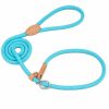 Lesă Grand Line rezistentă și reflectorizantă pentru câini de talie mică, medie și mare, precum și pentru pisici – cu sistem anti-sufocare, 140 cm x 1,4 cm, albastră