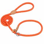   Lesă Grand Line rezistentă și reflectorizantă pentru câini de talie mică, medie și mare, precum și pentru pisici – cu sistem anti-sufocare, 140 cm x 1,4 cm, portocaliu