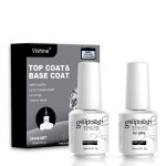   Set de lacuri gel rezistente și detașabile Vishine: lac de bază și lac de finisare, 2*15 ml