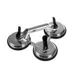   Dispozitiv de ridicare cu trei ventuze pentru manipularea sticlei și a plăcilor ceramice – 33×23×18,5 cm – capacitate de încărcare de 150 kg