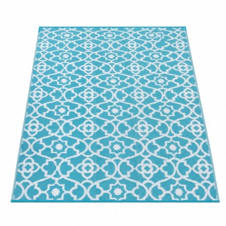 Covor de exterior Enyhom, cu două fețe – turcoaz, 175 × 282 cm Covor de exterior Enyhom, cu două fețe – turcoaz, 175 × 282 cm