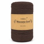   Fir de macrame maro Forbell pentru lucrări creative de artizanat, 2 mm × 300 m