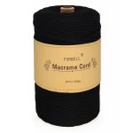  Fir de macrame negru Forbell pentru lucrări creative de artizanat, 2 mm × 300 m