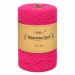   Fir de macrame Forbell roz pentru lucrări creative de artizanat, 2 mm × 300 m