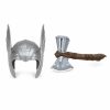 Set de costum viking Thor cu cască cu aripi și topor de jucărie luminos, din 2 piese Set de costum viking Thor cu cască cu aripi și topor de jucărie luminos, din 2 piese