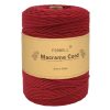 Fir de macrame Forbell, de culoare bordó, pentru lucrări creative de artizanat, 3 mm × 300 m