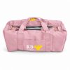 Geantă sport KD Sports de culoare roz pal, cu un compartiment lateral separat
