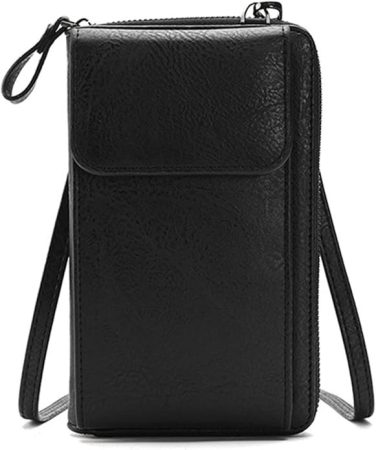 Geantă de damă Kememo de purtat pe umăr – neagră, din piele PU, cu suport pentru carduri și portofel Geantă de damă Kememo de purtat pe umăr – neagră, din piele PU, cu suport pentru carduri și portofel