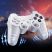 2 bucăți de controler wireless compatibil cu PS3, alb-negru 2 bucăți de controler wireless compatibil cu PS3, alb-negru